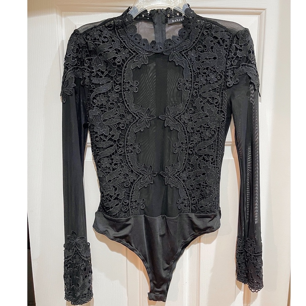 🎀HOST PICK🎀 Banjul black mesh thong bodysuit